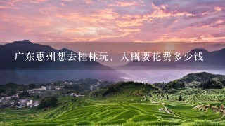 广东惠州想去桂林玩、大概要花费多少钱