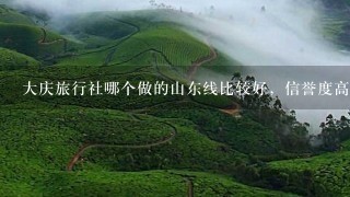 大庆旅行社哪个做的山东线比较好，信誉度高？
