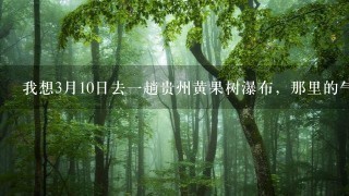 我想3月10日去一趟贵州黄果树瀑布，那里的气温怎么样？我该穿什么衣服呢？我查了一下天气预报说平均气温10