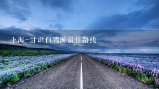 上海-甘肃自驾游最佳路线