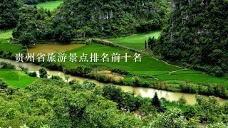 贵州省旅游景点排名前十名