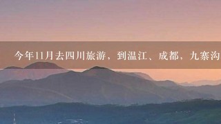 今年11月去4川旅游，到温江、成都，9寨沟5日游，定了第1晚住温江可以帮忙规划1下嘛？