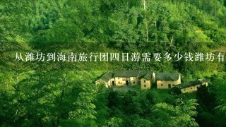 从潍坊到海南旅行团4日游需要多少钱潍坊有旅行团吗
